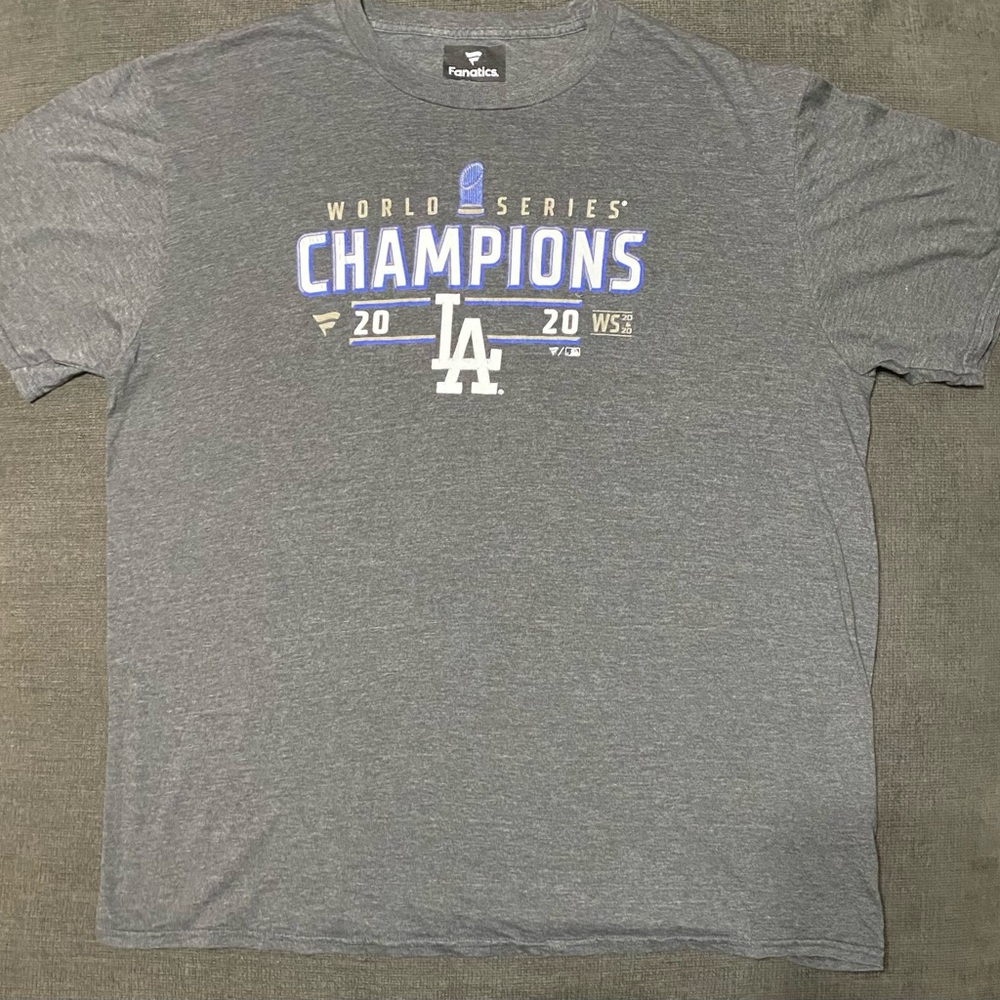 LA dodgers 2020 World Series Champions T-Shirt Sz XL